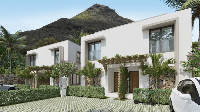 Zetwal Résidences — boutique rezidenční projekt s plunge pooly a výhledem na horu La Tourelle v Tamarinu